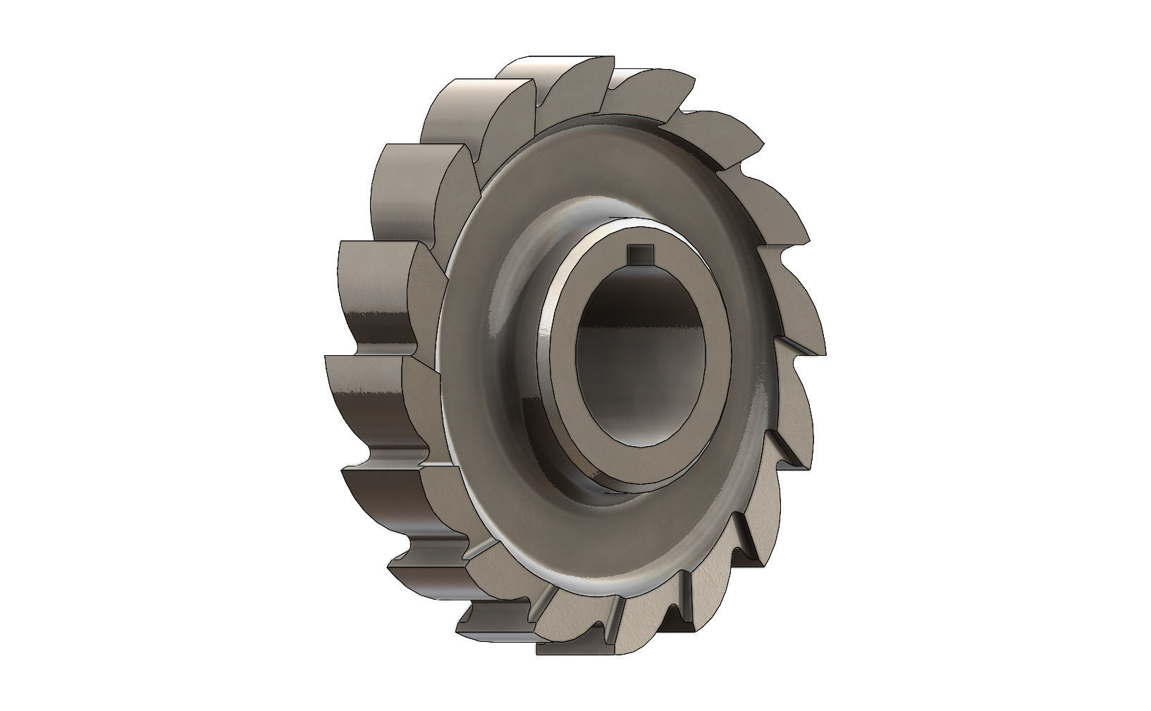 Straight Tooth Side Milling Cutter 3D print model_6