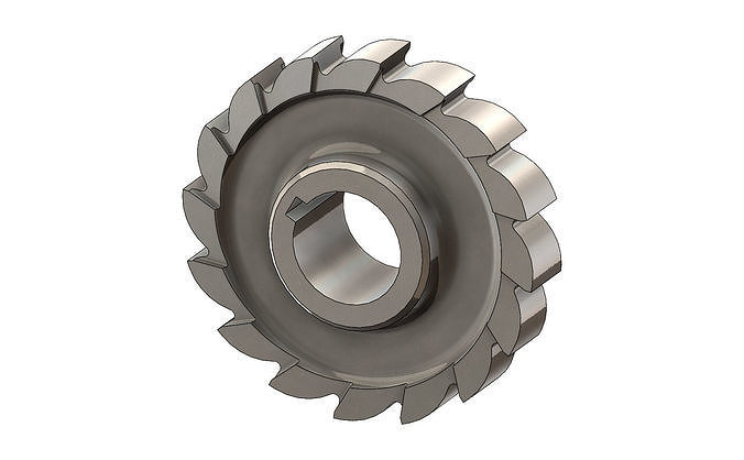 Straight Tooth Side Milling Cutter 3D print model
