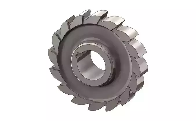 Straight Tooth Side Milling Cutter 3D print model
