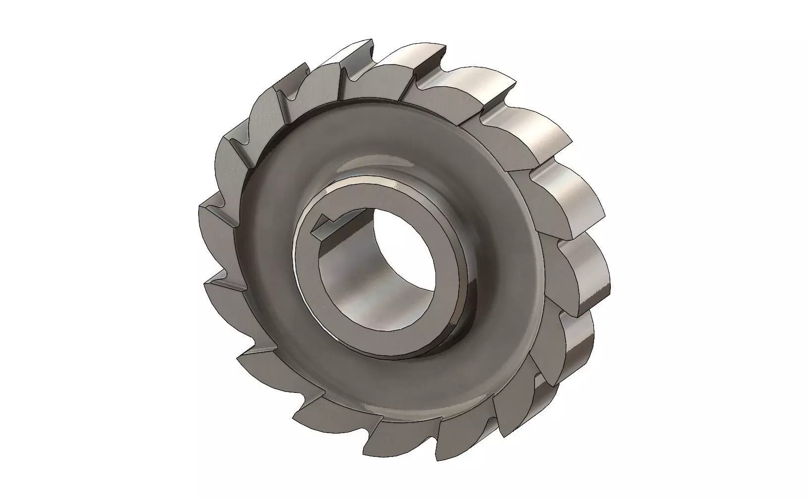 Straight Tooth Side Milling Cutter 3D print model_0