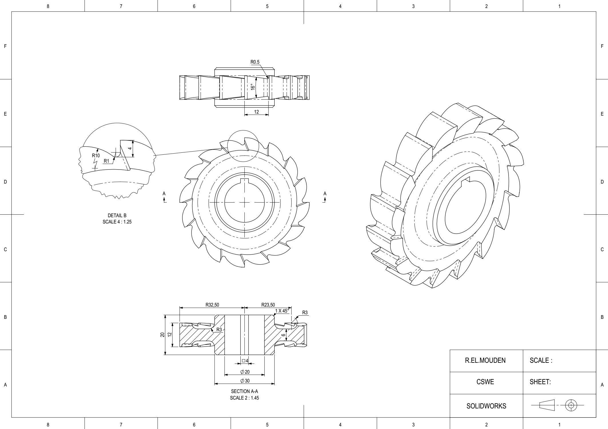 Straight Tooth Side Milling Cutter 3D print model_1