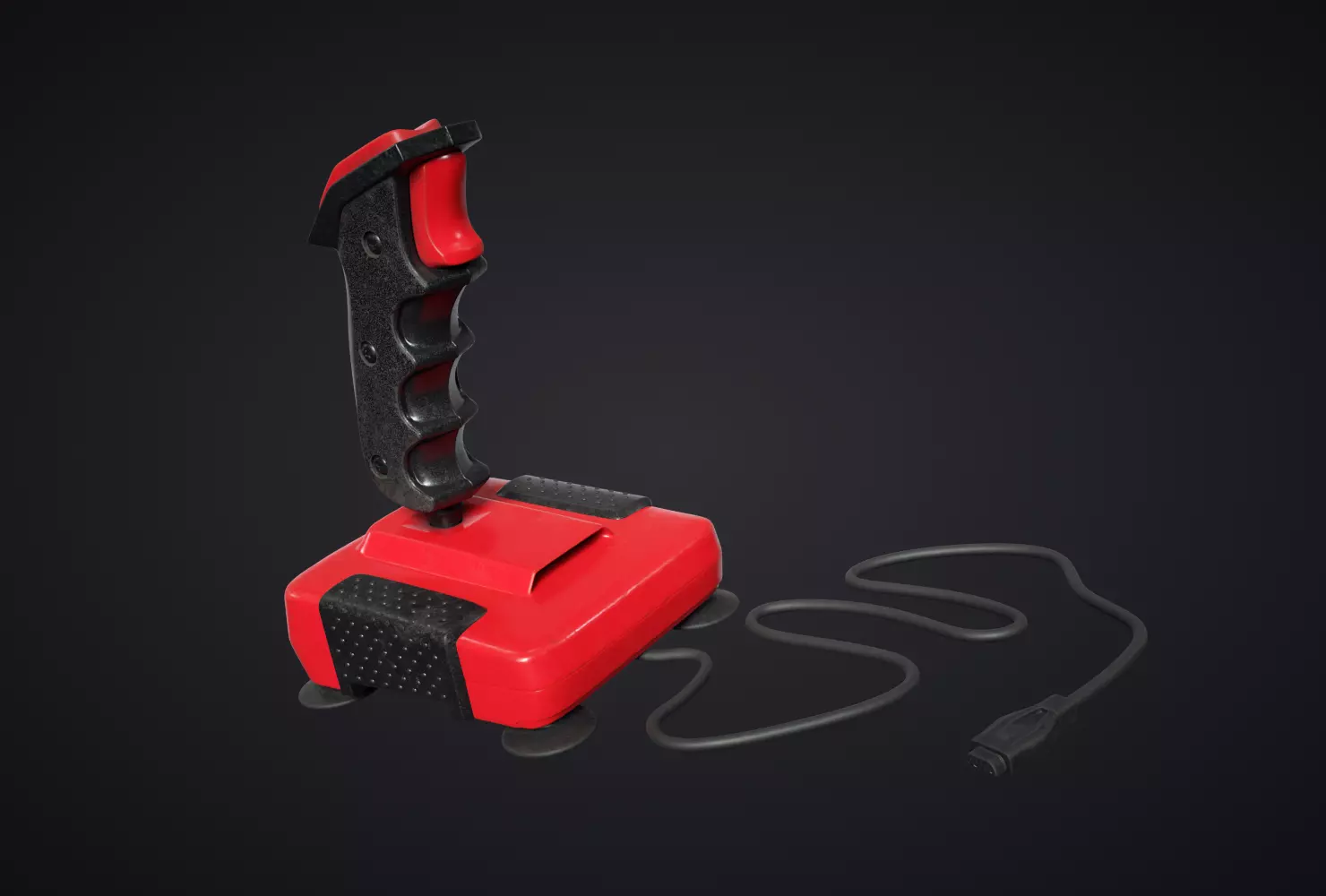 Joystick gaming controller Low-poly 3D model_0