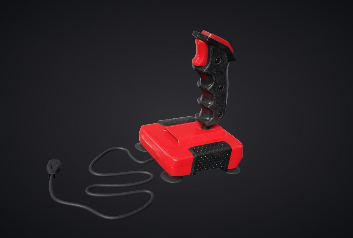 Joystick gaming controller Low-poly 3D model_2