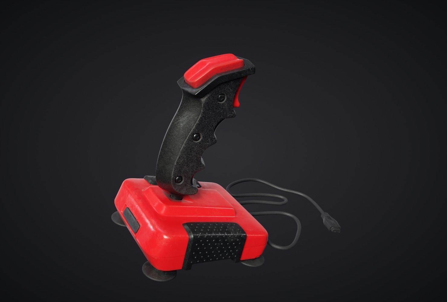 Joystick gaming controller Low-poly 3D model_1