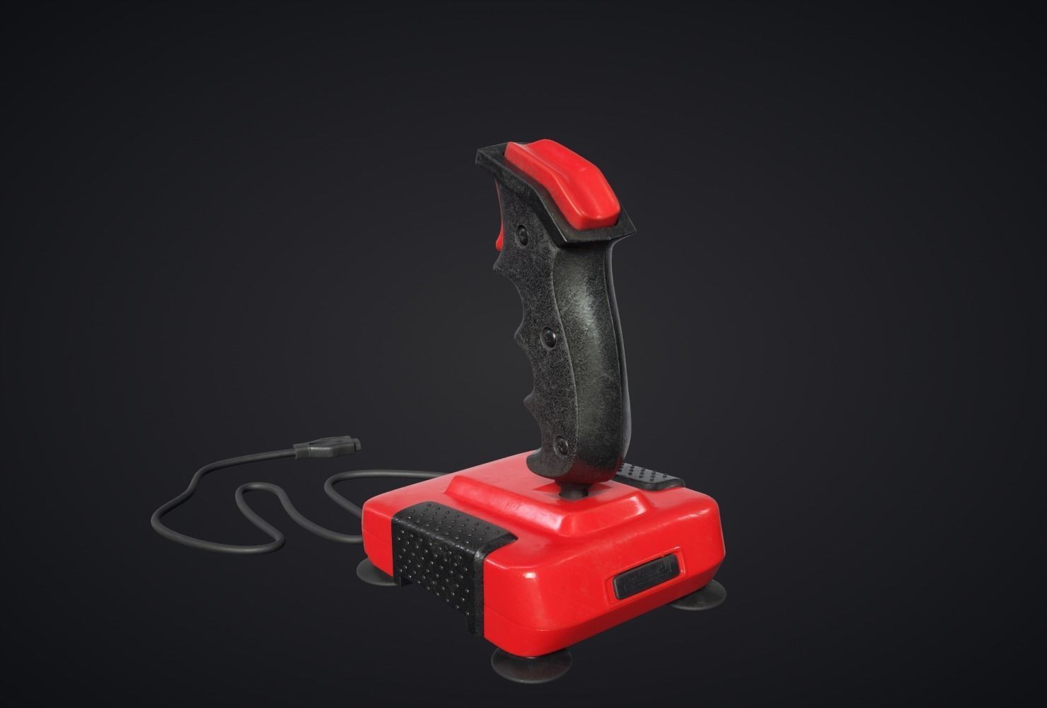 Joystick gaming controller Low-poly 3D model_3