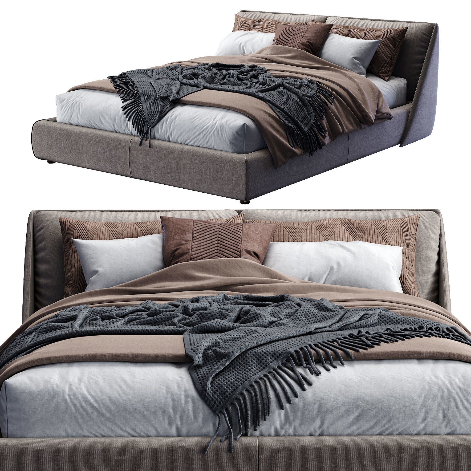 Alivar bed LAGOON 3D model_2