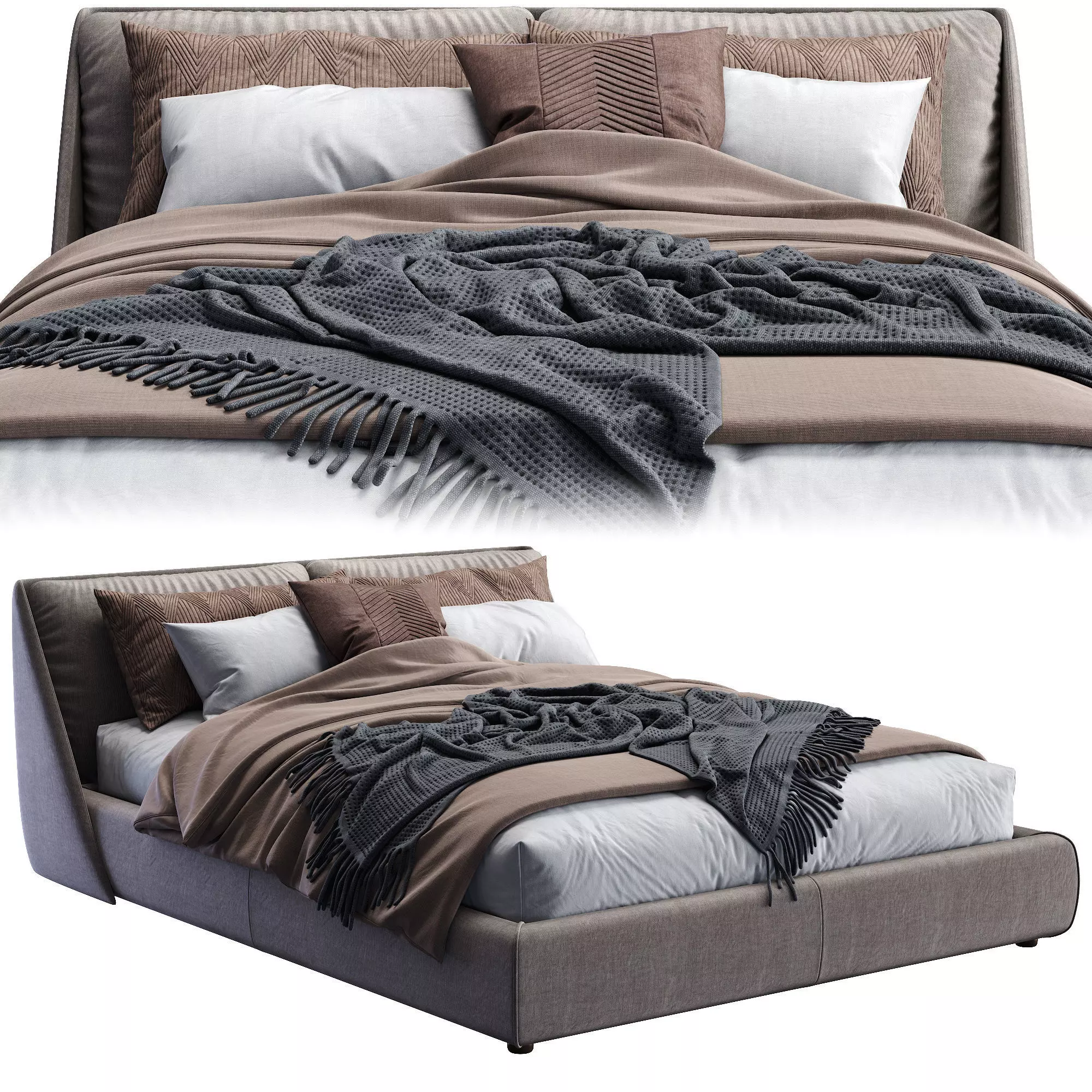 Alivar bed LAGOON 3D model_0