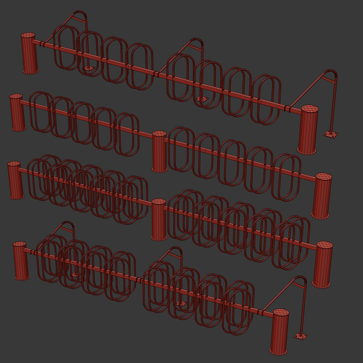 Bicycle Parking 3D model_8
