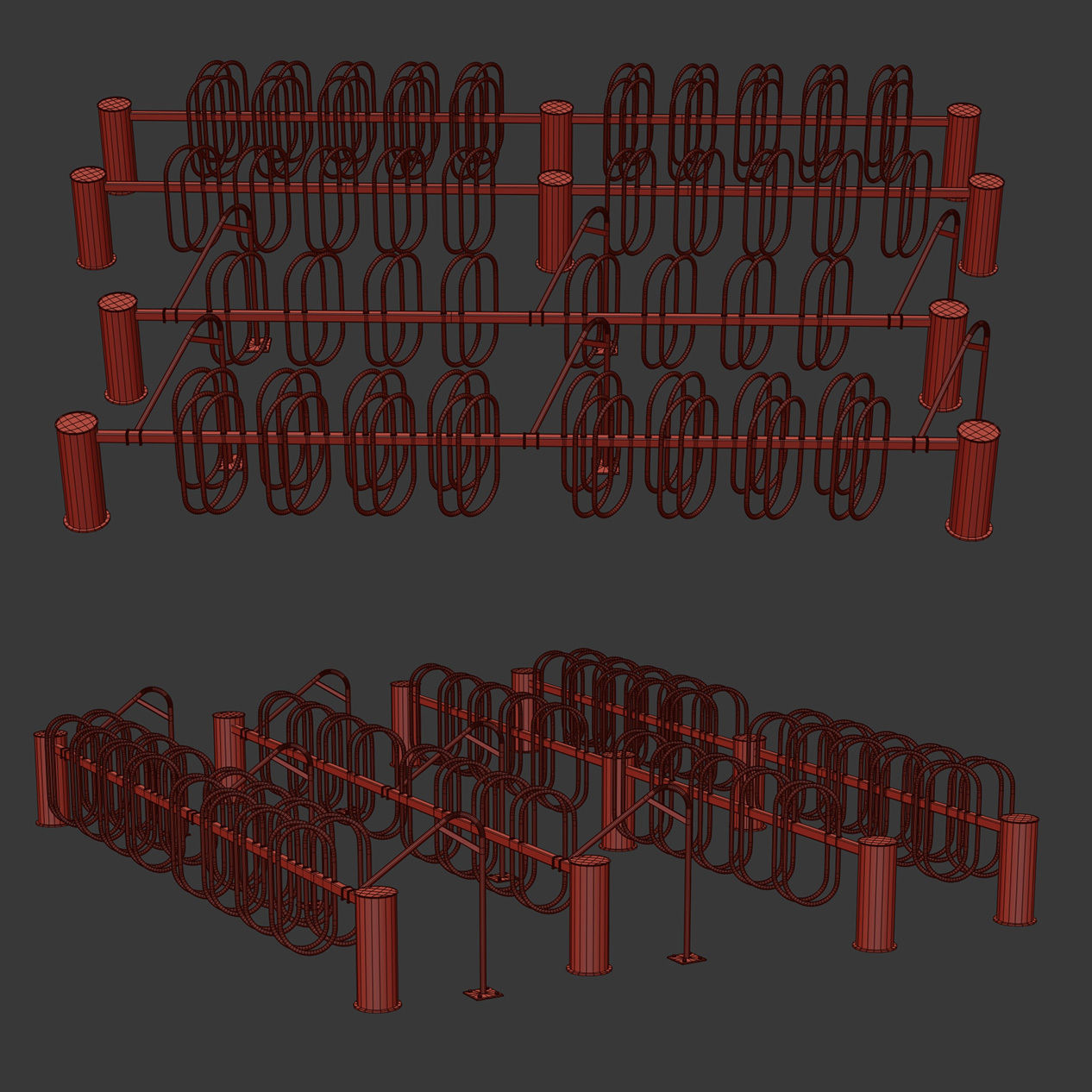 Bicycle Parking 3D model_7