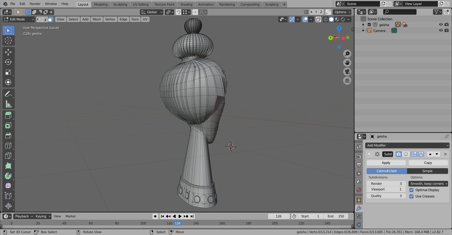 Geisha by Jonathan Adler 3D print model_15