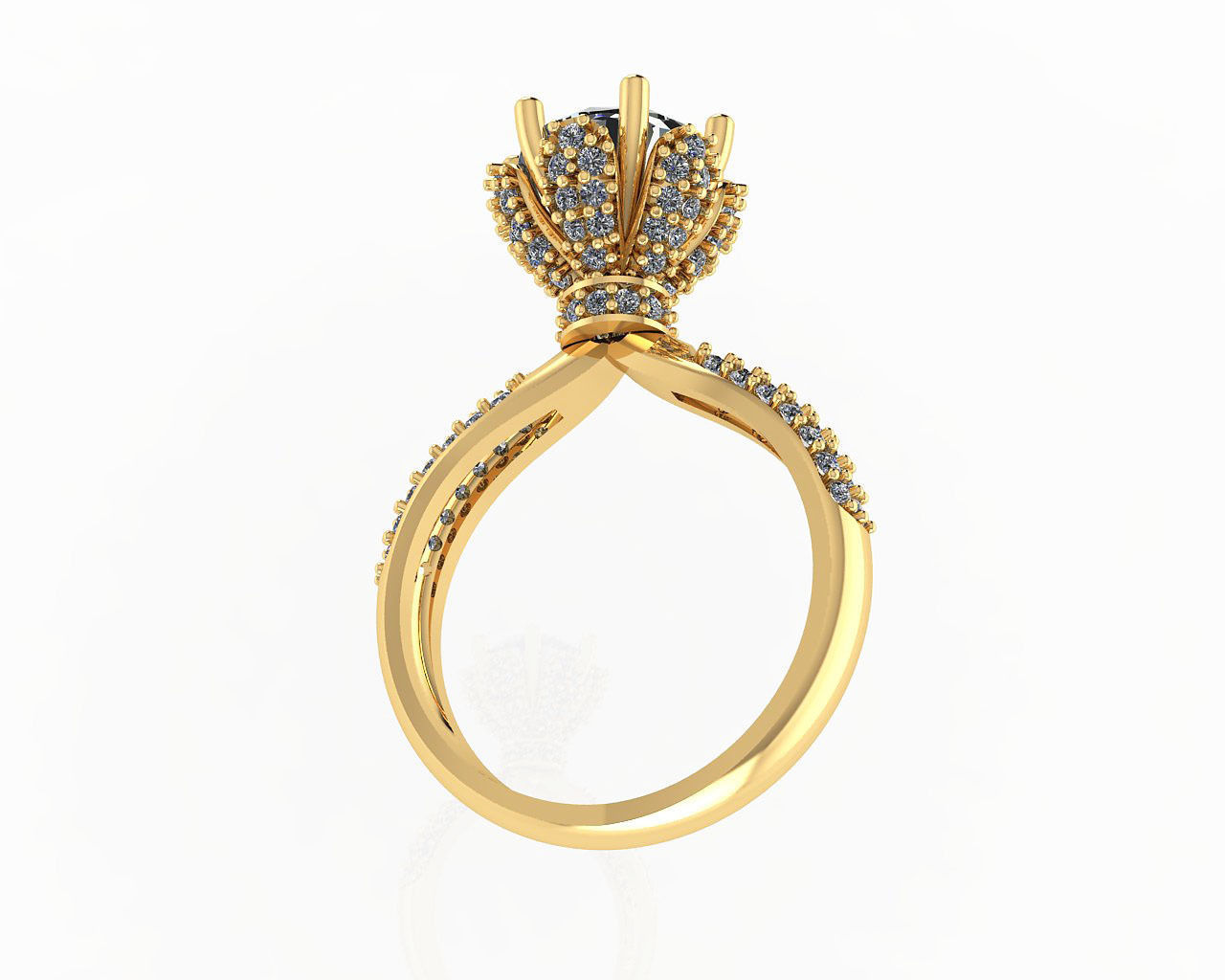 DIAMOND RING NN101 3D print model_1