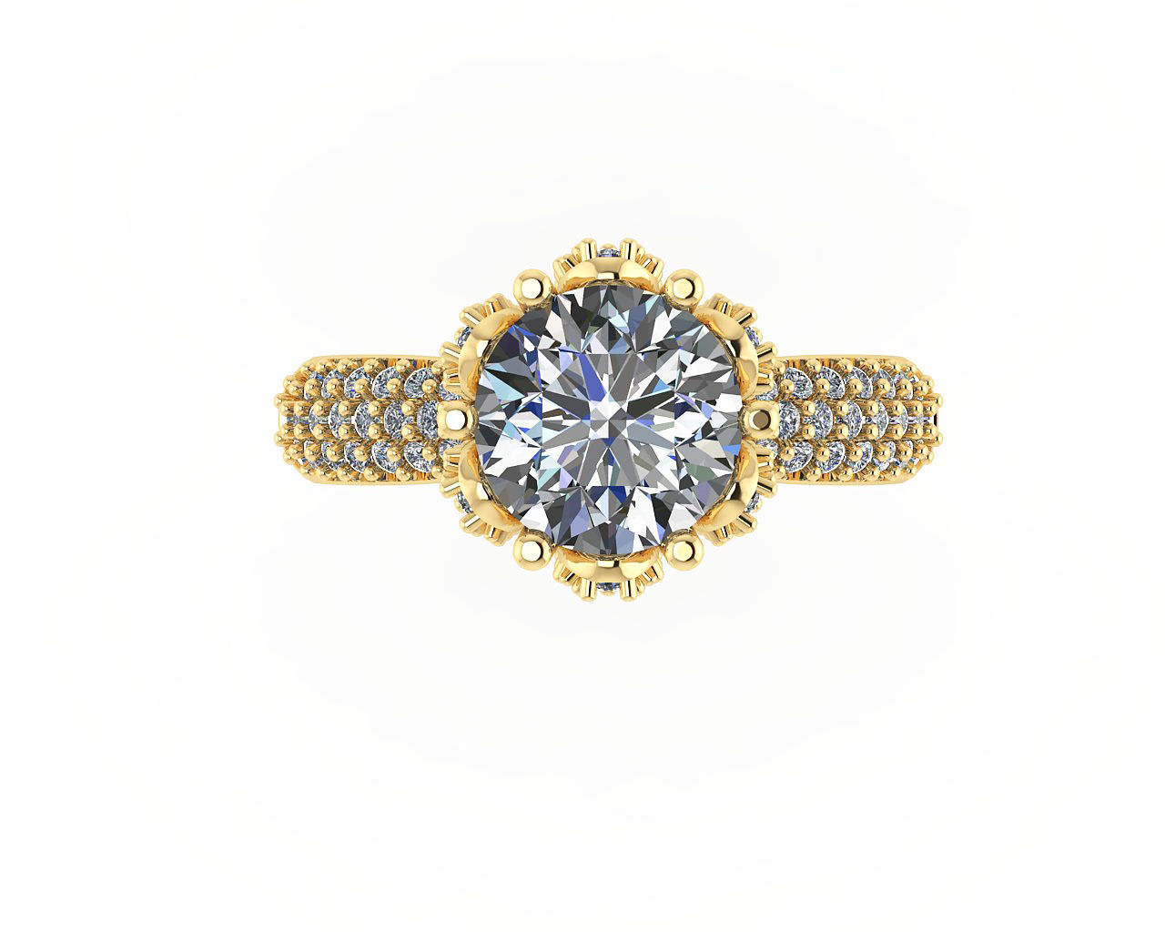 DIAMOND RING NN101 3D print model_4