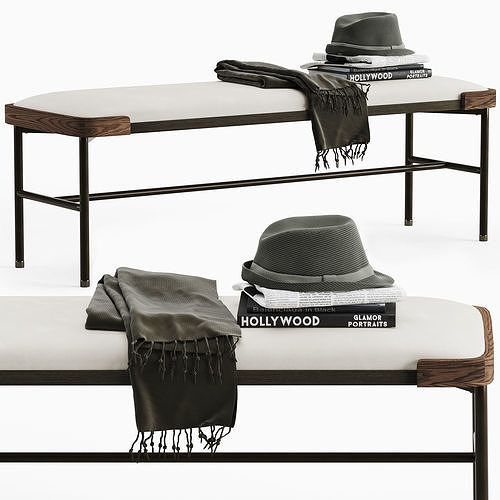 Porada Astol bench 3D model
