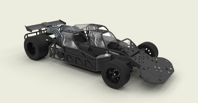 Flip car from the movie Fast 6 3D model