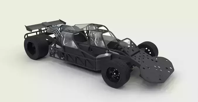 Flip car from the movie Fast 6 3D model
