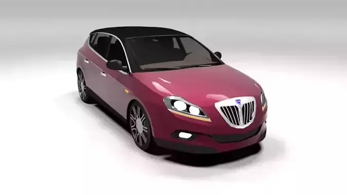 LANCIA DELTA LOWPOLY Low-poly 3D model