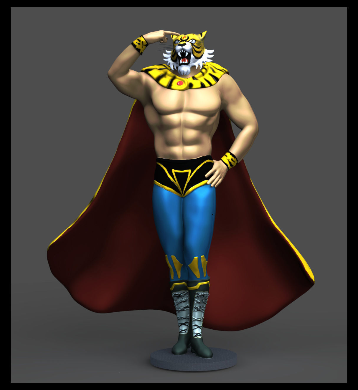 Tiger man 3D printable model CGTrader