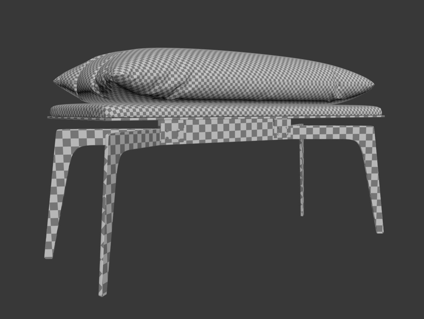 Prong bench  3D model_5