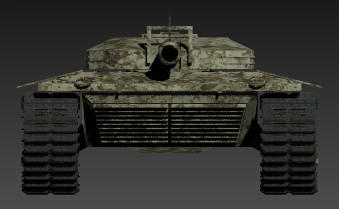 Tank 3D Model camouflaged 3D model