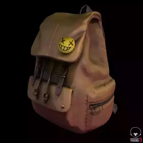 Backpack stylized paint 3D model