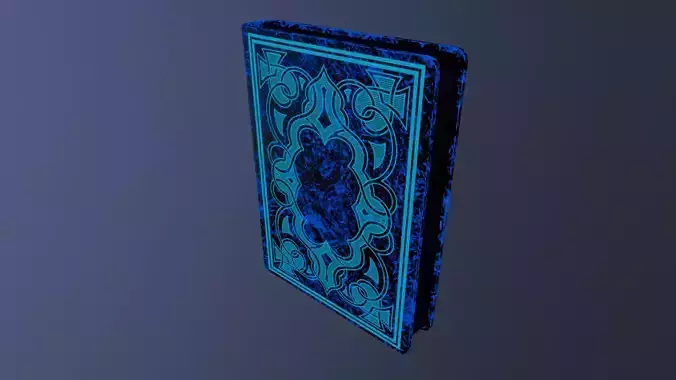 Magic book Low-poly 3D model