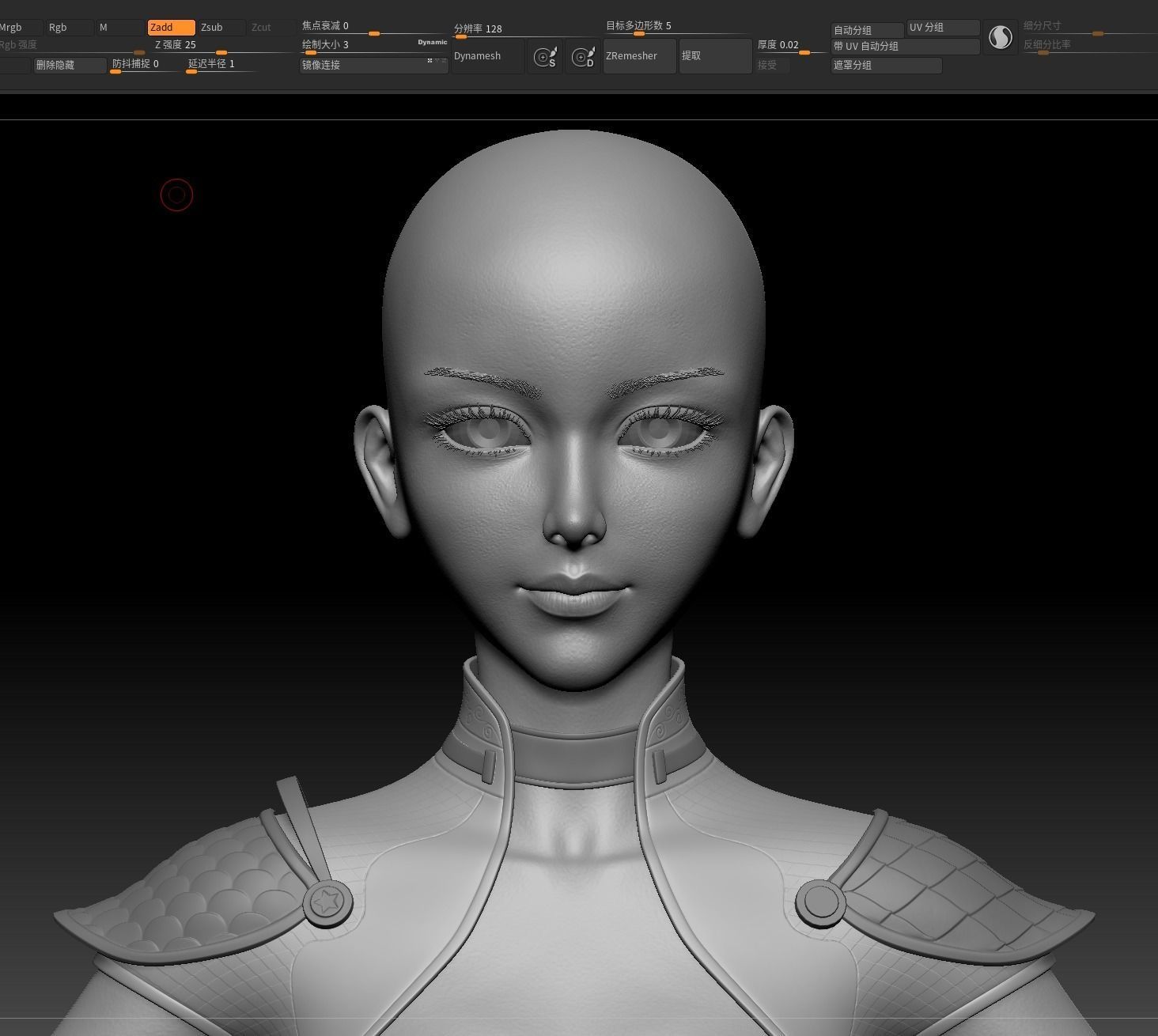 CG Woman girl warrior beauty female character Low-poly 3D model_16