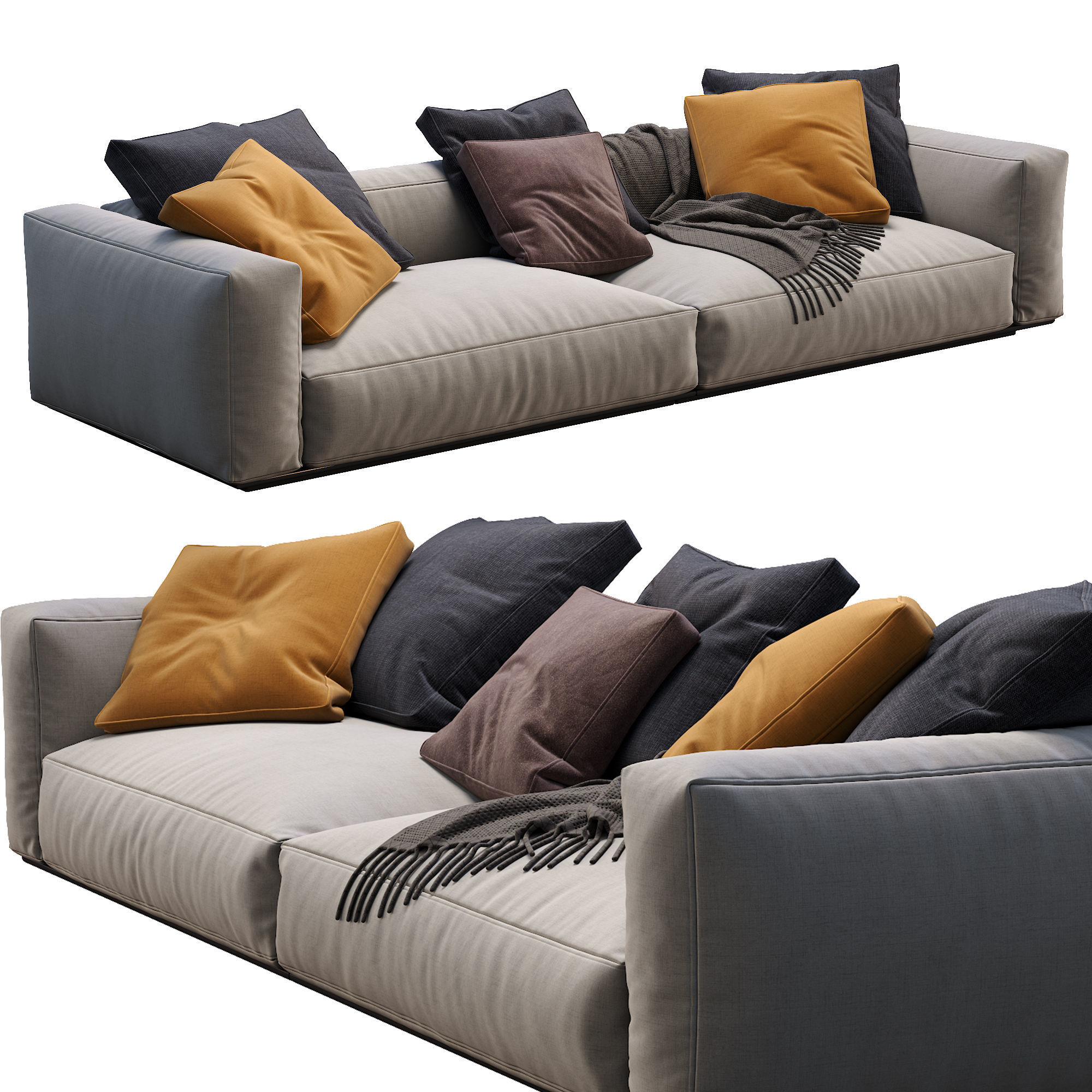 Flexform Sofa GRANDEMARE 3D model_2