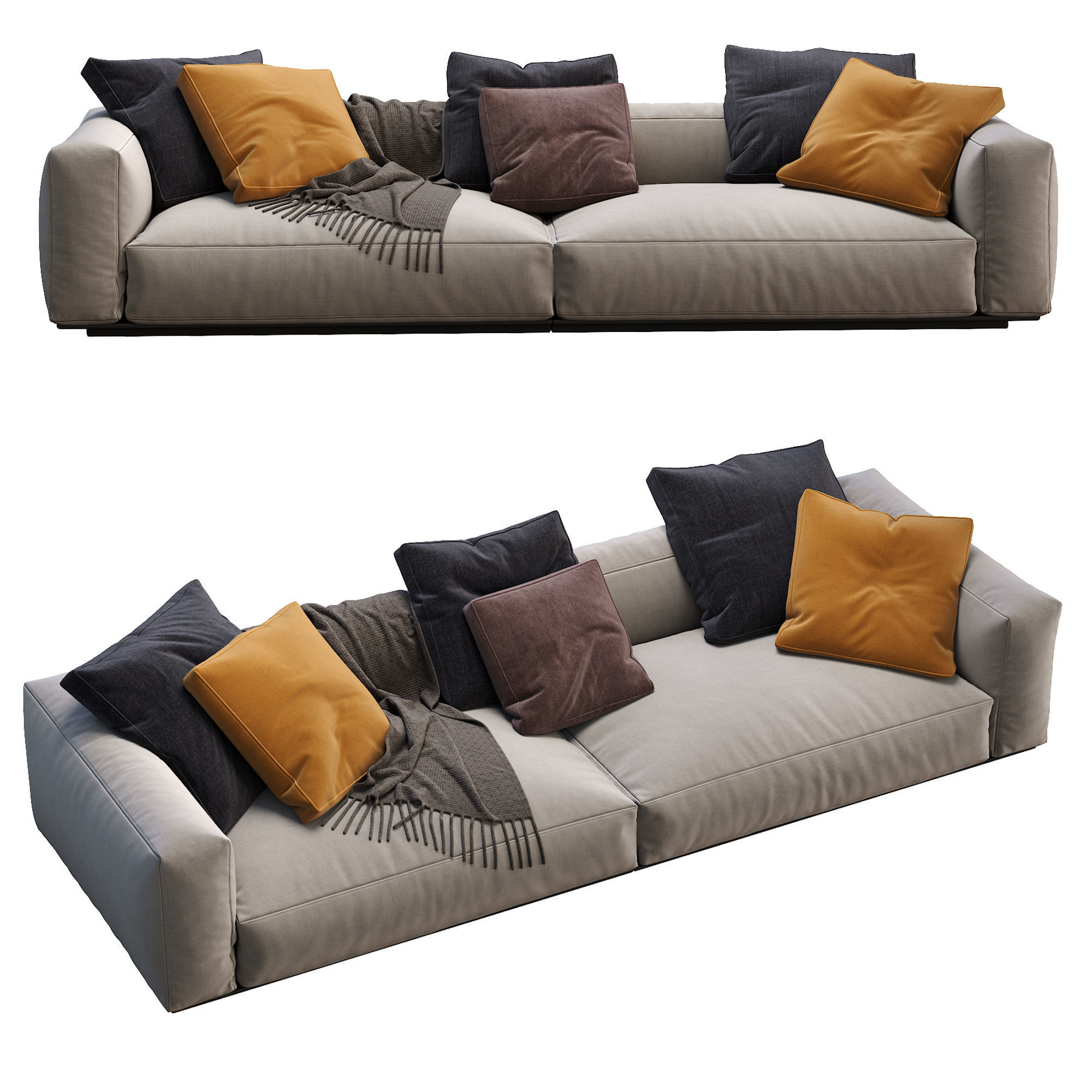 Flexform Sofa GRANDEMARE 3D model_1