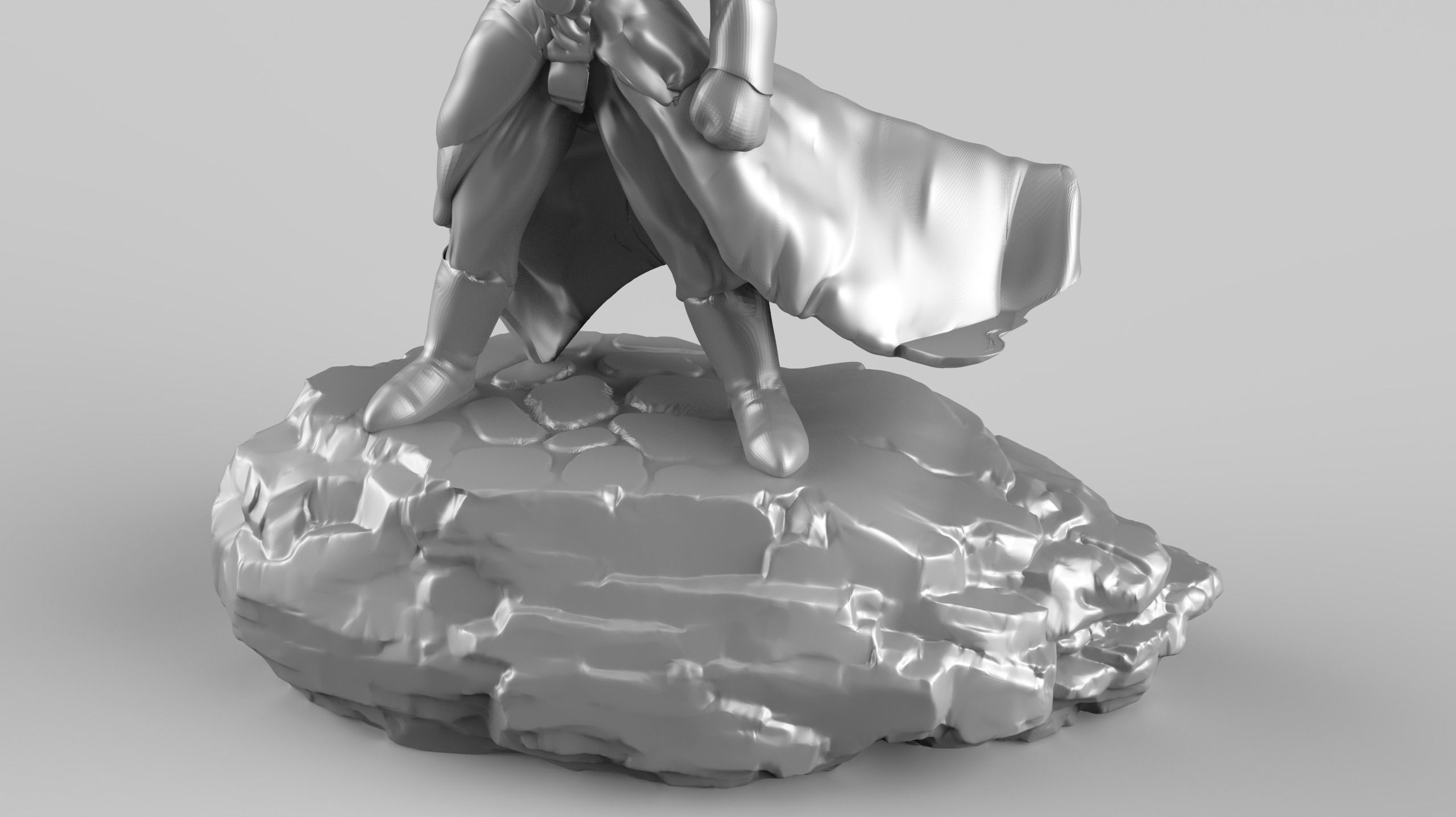 Pikkon from Dragon Ball Z with two bases 3D print model_13