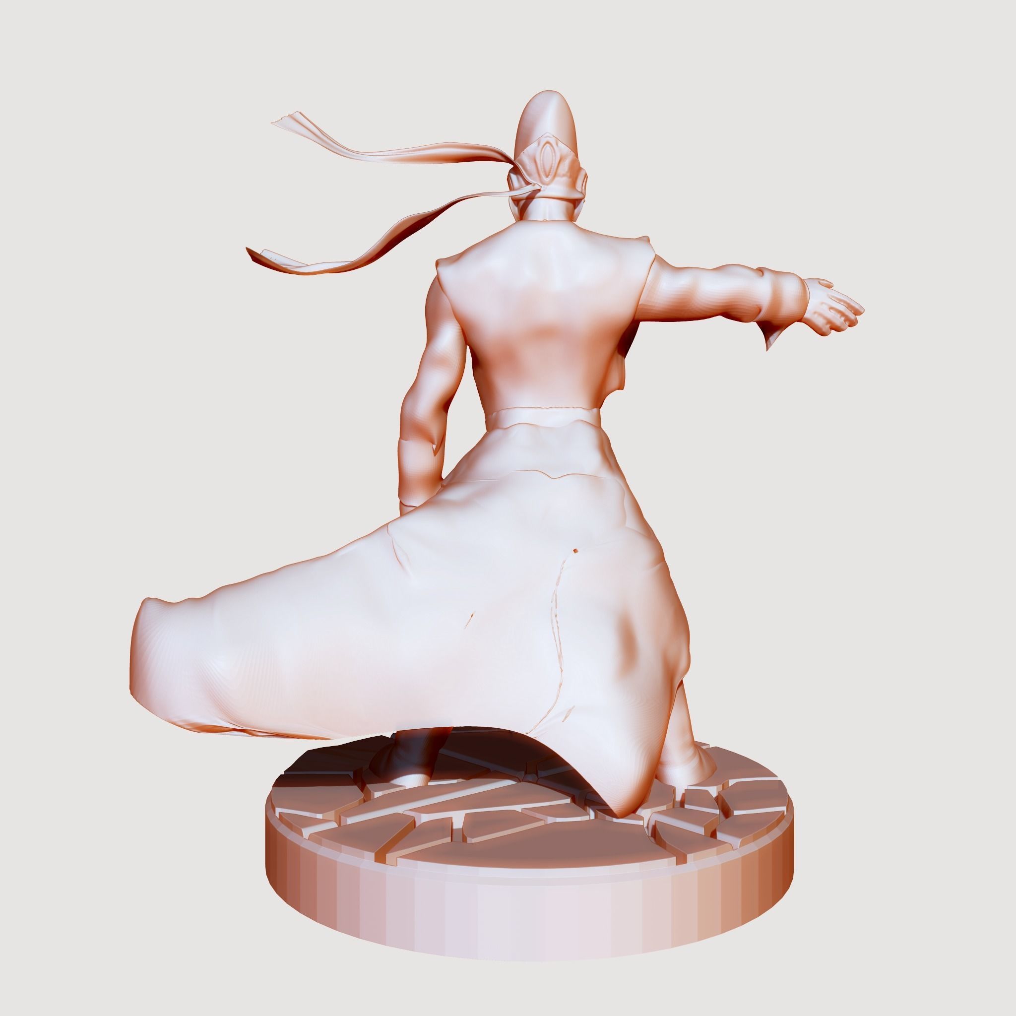 Pikkon from Dragon Ball Z with two bases 3D print model_19