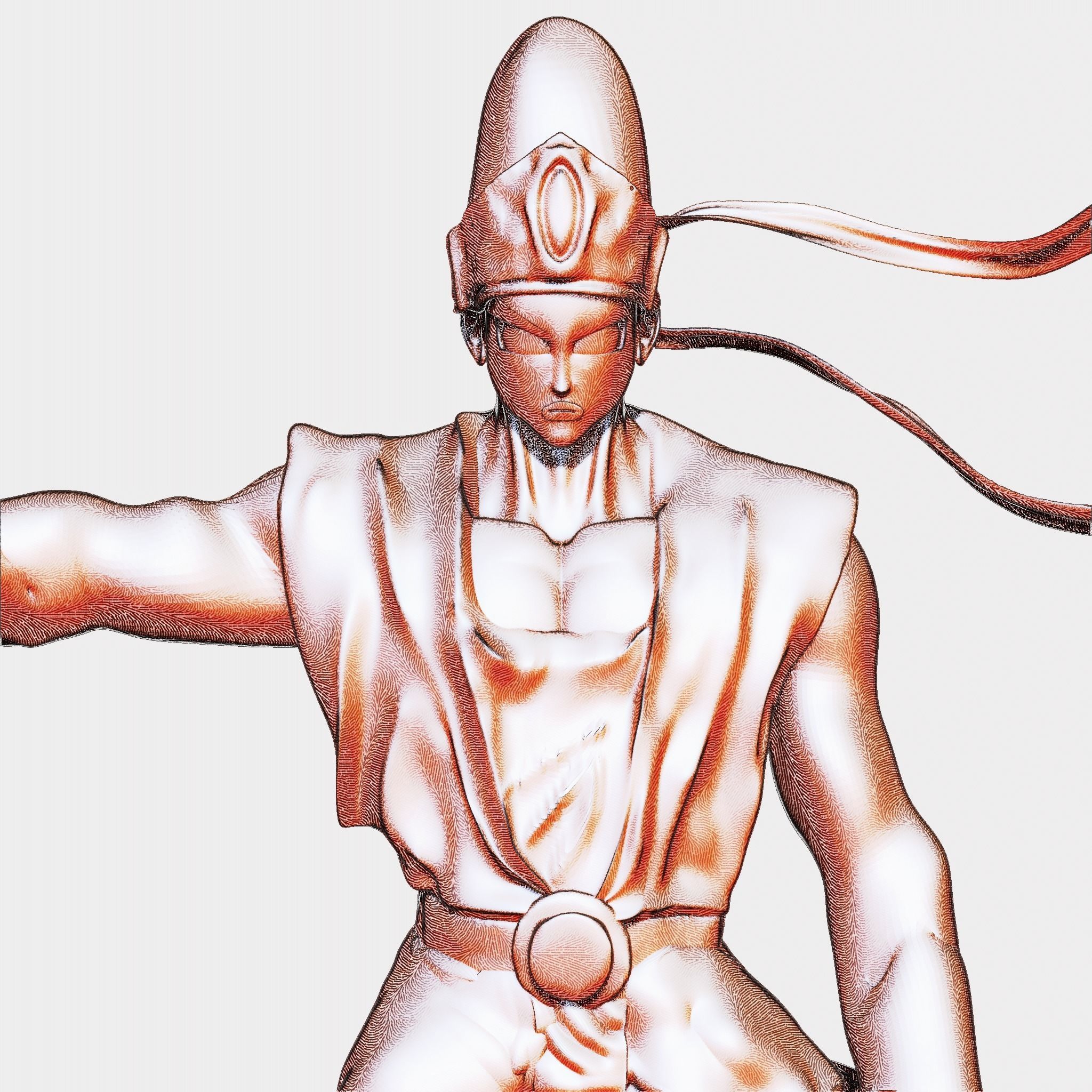 Pikkon from Dragon Ball Z with two bases 3D print model_8