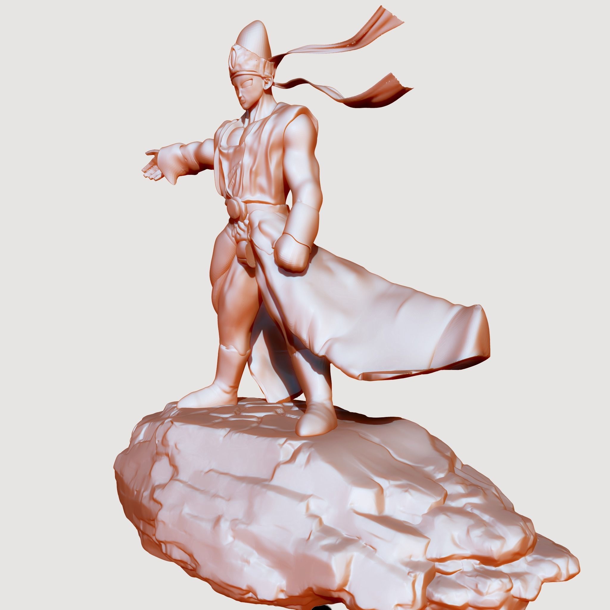 Pikkon from Dragon Ball Z with two bases 3D print model_16