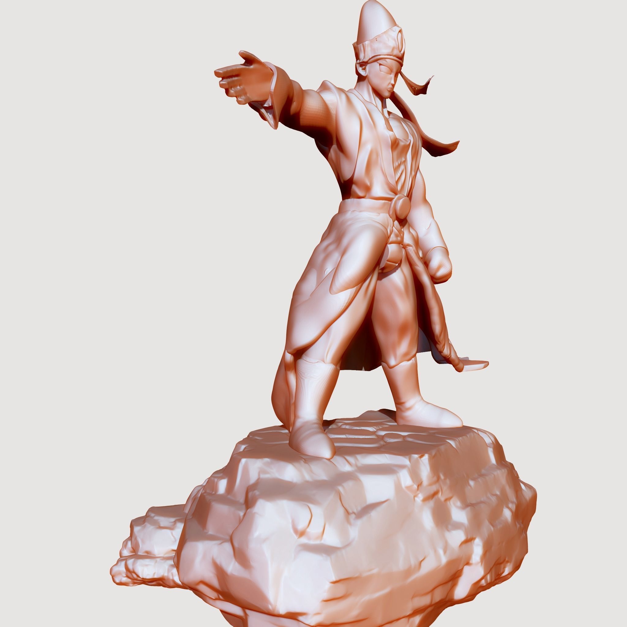 Pikkon from Dragon Ball Z with two bases 3D print model_18