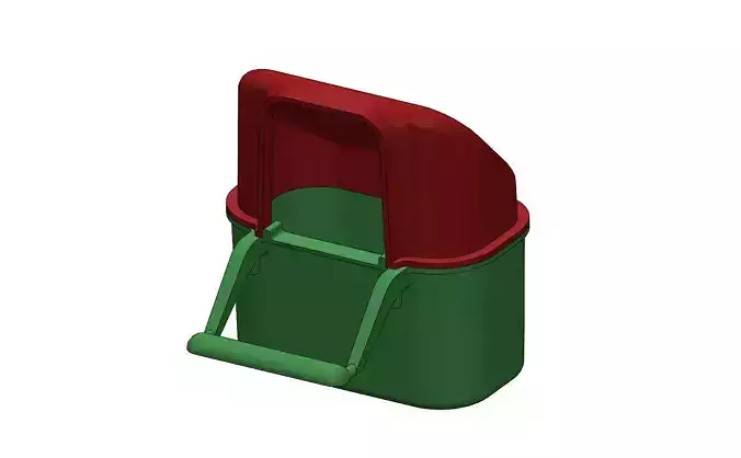 Bird cage water feeder and food tank 3D print model