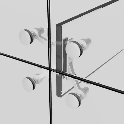 Curtain Wall Spider Fittings Assets for Blender
