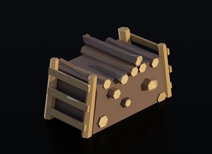 Logs 01 Low-poly 3D model