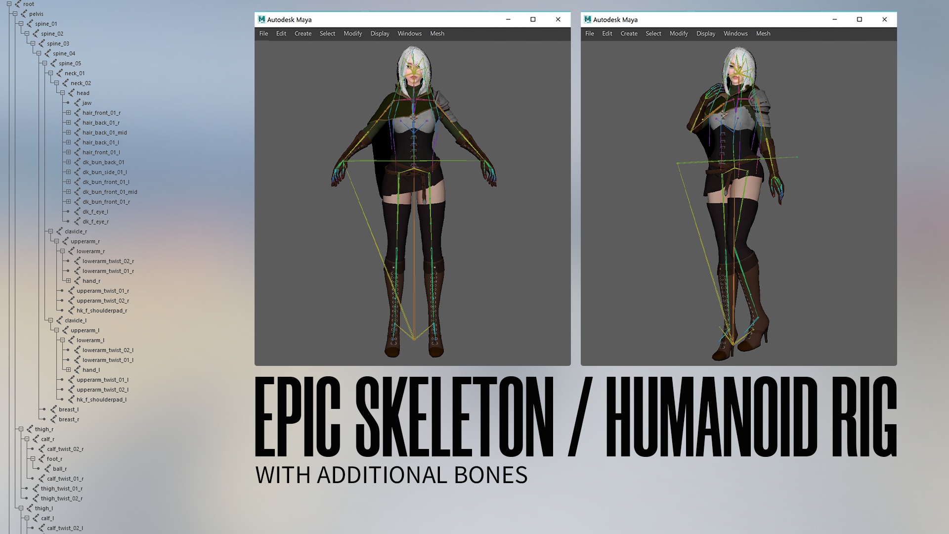 Swordsman Girl - Game Ready Low-poly 3D model_11