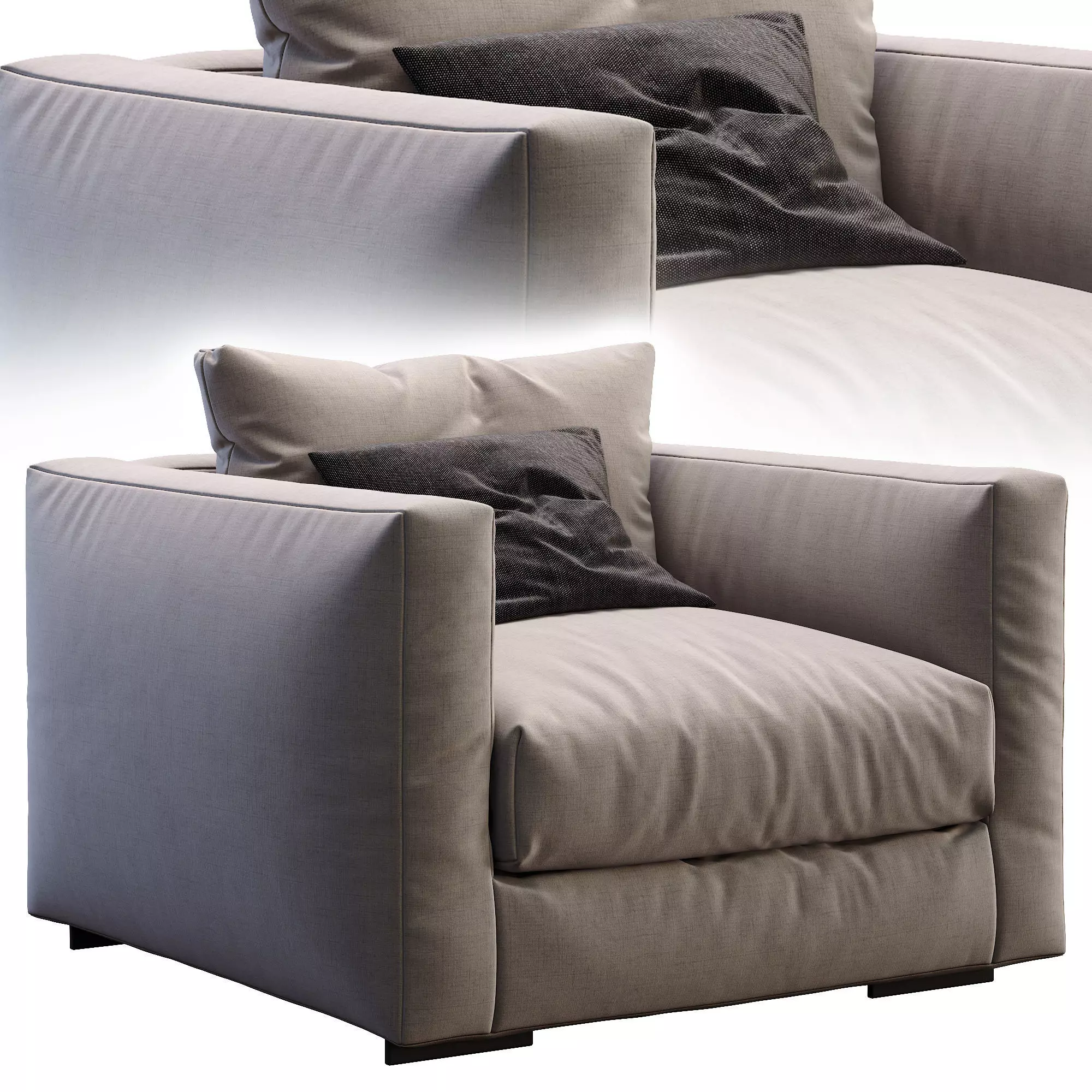 Flexform Armchair Magnum 3D model_0