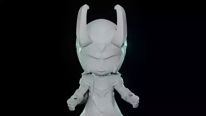 3D printable Loki big head by Reksthemask