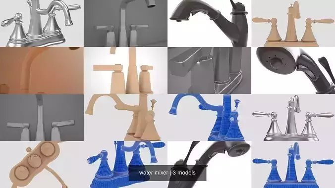 water mixer 3D Model Collection