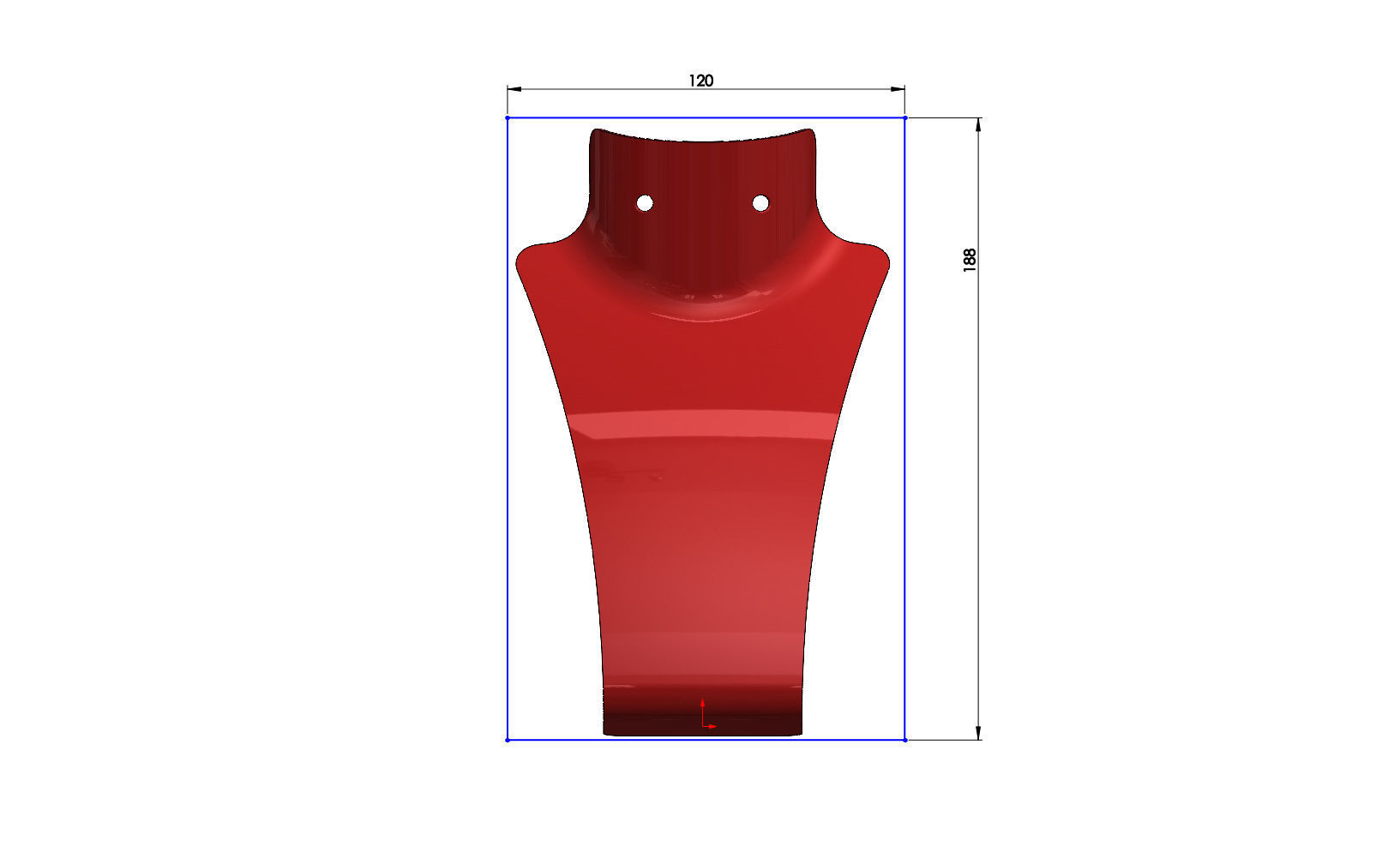 Plastic jewelry display Mannequin bust 3D print model_4