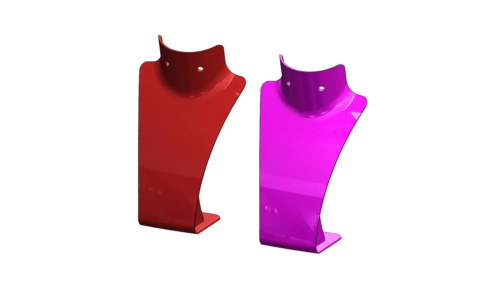 Plastic jewelry display Mannequin bust 3D print model_0