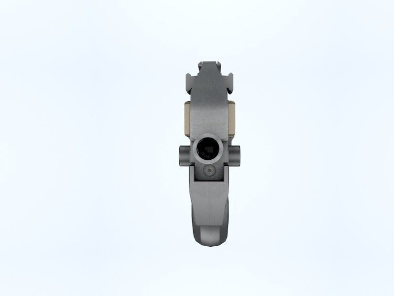 Shotgun low poly cnc machine gun parts Low-poly 3D model_2