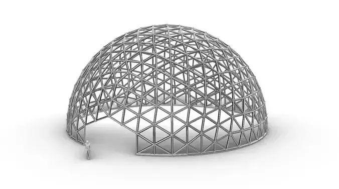 Geodesic Dome Large with Frame and Panels and Entryway