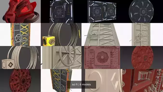 sci fi 3D Model Collection