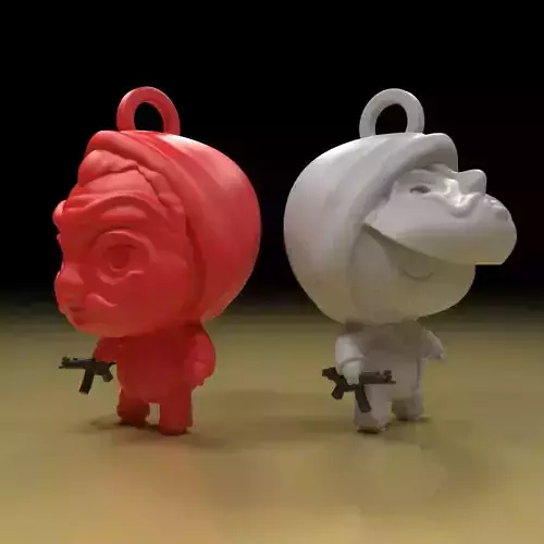 la casa de papel-money heist keychain 3D print model