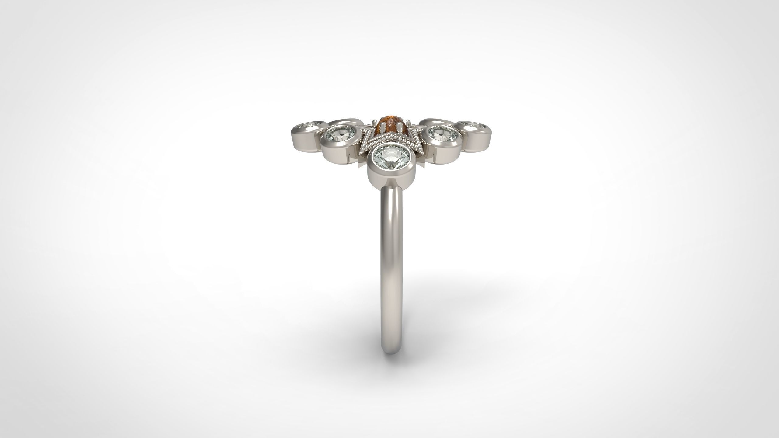 Anthony Lent Polar Star Ring 3D print model_3