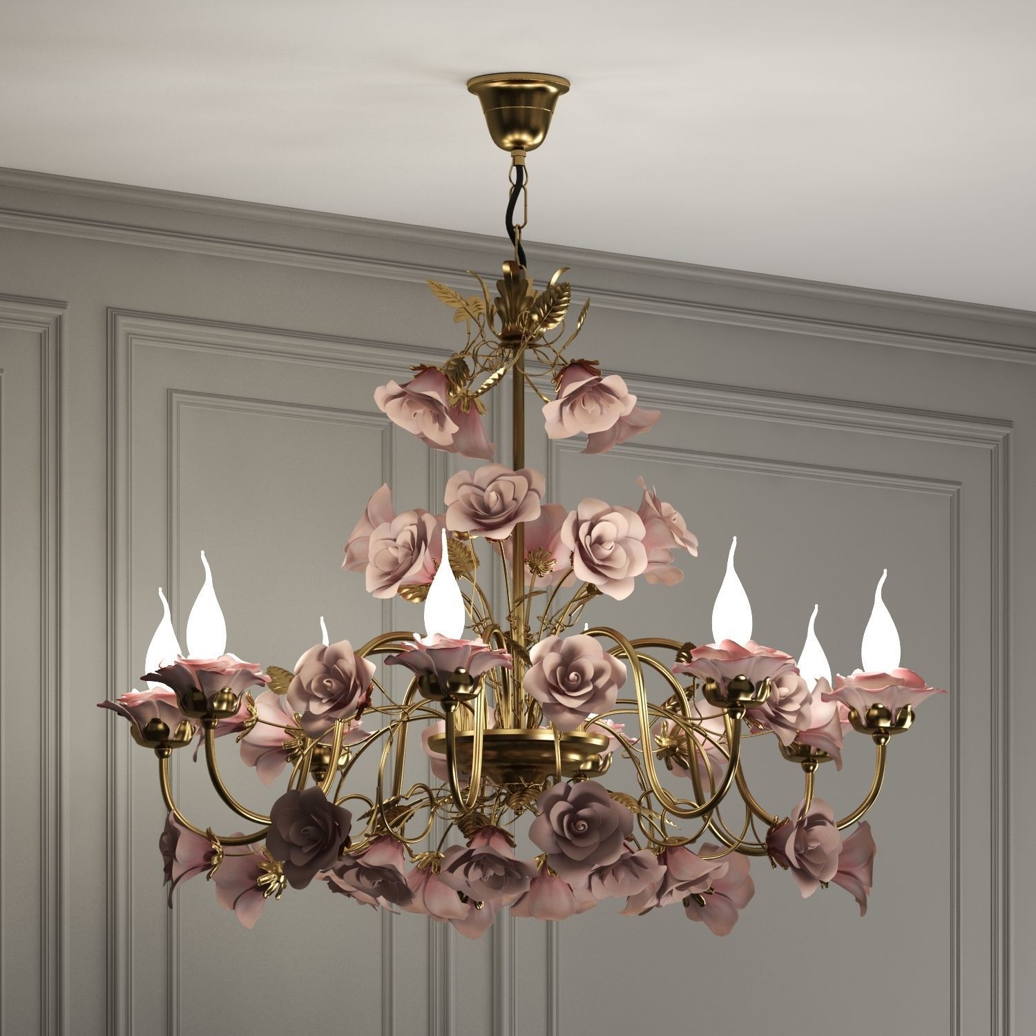 Porcelain Chandelier by Napoleon 3D model_2
