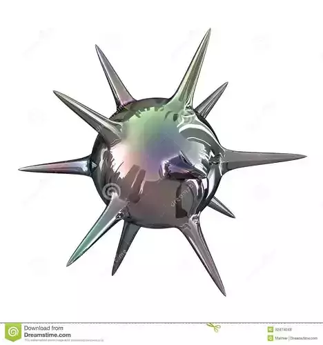 Mines sphere with spikes Free 3D model