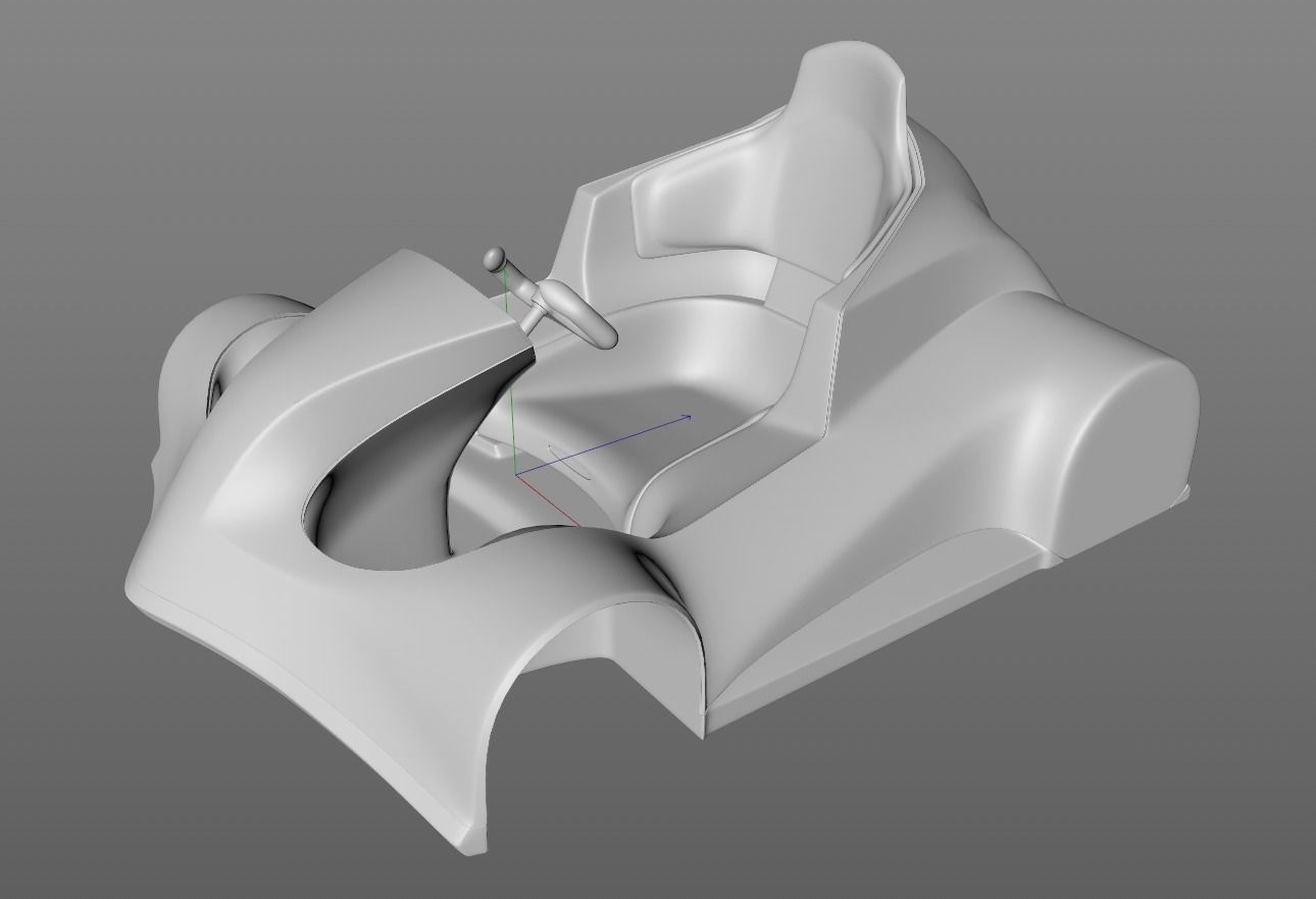 Electric sports car for 3D print